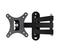 Soporte de pared ajustable para TV de pantalla plana, inclinación de 15 grados para monitores LED LCD de 10 a 27 pulgadas, diseño que ahorra espacio, compatible con VESA, fácil instalación.