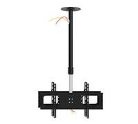 Soporte de pared ajustable para TV, giratorio e inclinable para televisores de 32 a 70 pulgadas, altura ajustable, soporte de doble pantalla, resistente, fácil instalación, se adapta a la mayoría de