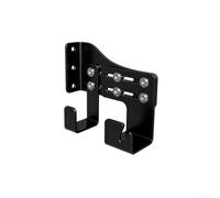 Soporte de pared ajustable resistente para motosierra con doble gancho para herramientas de jardín, estante de almacenamiento de hierro robusto para taller, acabado naranja y negro (negro)