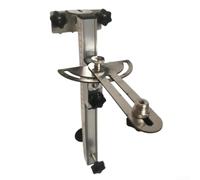 Soporte de pared ajustable versátil para niveles hecho de acero inoxidable resistente. Cuenta con acción giratoria para un fácil ajuste izquierdo y derecho, ideal para alineación horizontal vertical