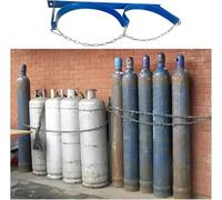 Soporte de pared azul for cilindros, estante de acero for almacenamiento de cilindros en laboratorios escolares(25.6x7.9 in/65x20cm)