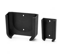 Soporte de Pared Compatible con Apple TV 4K 2.ª y 3.ª Generación y su Mando, Set de 2 Piezas, Organizador Detrás del Televisor, Montaje con Tornillos, Compacto, Color Negro