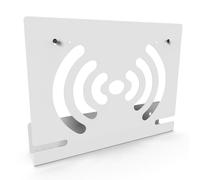 Soporte de pared compatible con AVM FritzBox 7590 7530 7590AX 5530 8850 6850 6660 Cable 6890 7490 Router JLNJLE Metal Soporte Soporte Módem Suspensión con gestión de cables, disipación del calor
