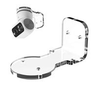 Soporte de pared compatible con Eufy Indoor Cam S350, soporte de cámara de seguridad acrílico transparente con adhesivo y tornillos, sin perforaciones y fácil instalación perforada, montaje en ángulo