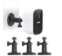 Soporte de pared compatible con Eufycam 1/2/2C/2C Pro/3/3C/E & Arlo Pro 2/3/4/Ultra/Essential, 2 unidades, 360° ajustable para cámara de seguridad para interior y exterior, color blanco, rosca de 1/4