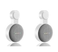 Soporte de Pared compatible con Google Nest Mini 2da Gen, Blanco ABS, Sin Taladro, Organización de Cables