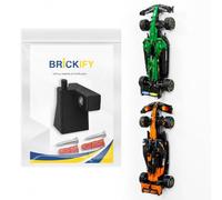 Soporte de pared compatible con LEGO Technic McLaren F1 42228 y Aston Martin 42240, fabricado en Reino Unido, coche no incluido, accesorios incluidos