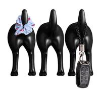 Soporte de pared con gancho adhesivo, paquete de 3 soportes para llaves de cola de perro, organizador adhesivo fuerte, colgador de almacenamiento sin perforaciones, multifunción para entrada, sala de