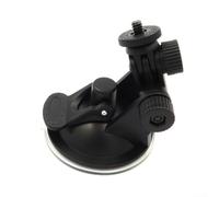 Soporte de pared con ventosa para cámara, ángulo ajustable de 180°, construcción de plástico de hasta 3 kg, configuración flexible de doble base, color negro, se adapta a azulejos, vidrio, superficies