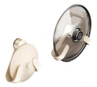 Soporte de pared con ventosa para tapa de olla con mecanismo giratorio para sujetar de forma segura cubiertas de sartenes y tablas de cortar, para maximizar el espacio en la encimera de la cocina (D)