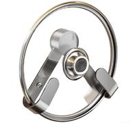 Soporte de pared con ventosa para tapa de olla con mecanismo giratorio para sujetar de forma segura cubiertas de sartenes y tablas de cortar, para maximizar el espacio en la encimera de la cocina (A)