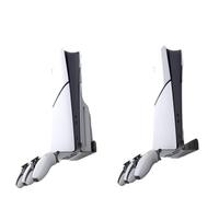 Soporte de Pared Consola para PS5/PS5 Slim, Soporte de Pared para Consola PS5/PS5 Slim con 2 Soportes para Mandos Soporte Vertical Consola para PlayStation5 Slim (Blanco)