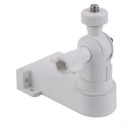 Soporte de pared de aleación de aluminio para cámaras HD con rotación completa de 360 grados, para monitoreo de seguridad (blanco)