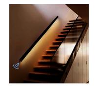 Soporte de pared de aluminio para interiores, con sensor de luz LED Mot para escaleras, pasillos y pasillos, brillo automático, iluminación de bajo consumo