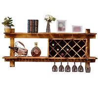 Soporte de pared de madera maciza multifunción para copas de copa para decoración del hogar, estante para copas de vino de 80 cm (color: 80 cm)