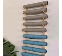 Soporte de Pared de Madera para Esterilla de Yoga y Organizador de Rodillos de Espuma, Elegante Estante de Almacenamiento para el hogar y el Gimnasio, solución de decoración Que Ahorra espac