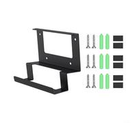 Soporte de pared de metal 2 en 1 que ahorra espacio para Starlink para enrutador Gen 3 y fuente de alimentación, kit de hardware negro para organización de oficina en casa, 7.12 x 3.81 pulgadas