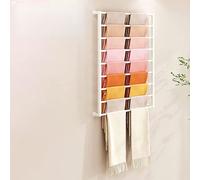 Soporte de pared de metal para cintas, cinturones, toallas y papel de regalo, solución ideal para salas de manualidades, nización del hogar y exhibiciones minoristas, diseño que ahorra espacio