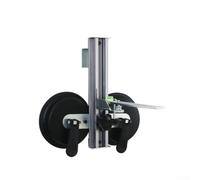 Soporte de pared de nivelación flexible con ventosa de silicona fuerte para herramientas de construcción de hasta 40 libras de capacidad Soporte de aleación de aluminio plateado tipo C (C)