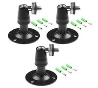 Soporte de pared de seguridad de 3 piezas para sensor Oculus Arlo, Arlo Pro, soporte de cámara de metal para exteriores e interiores con rotación de 360 grados de tornillo de 1/4 pulgadas - Montaje