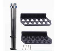 Soporte de pared eficiente de 12 flechas con fijación de tornillo para un almacenamiento cómodo de flechas (negro)