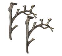 Soporte de pared en forma de rama, 2 piezas de hardware decorativo soportes de estantería, para libros, balcón, dormitorio, esquina, sala de estar, cocina, oficina, garaje, biblioteca