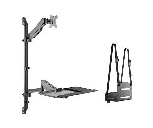 SOPORTE DE PARED EQUIP 650170 PARA PANTALLA 17"-32" CPU Y TECLADO Max. 8Kg VESA 100x100