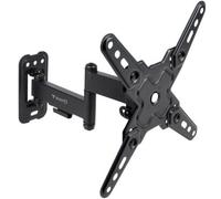 TOOQ LP1344TN-B - Soporte de Pared, Inclinable y Giratorio para Pantallas 13"-43", Rotatorio, hasta 20 kg de Peso, Compatible con Pantallas Curvas, Color Negro