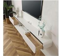 Soporte de pared flotante para TV - Organiza la caja de cables, consola de juegos y dispositivos multimedia, solución de centro de entretenimiento que ahorra espacio