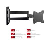 Soporte de pared fonestar para tv/monitor - orientable - 13-27' (33-68.5cm) - 180º horizontal 45º vertical - negro