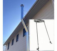 Soporte de pared for chimenea, soporte for conducto de ventilación con tornillos de expansión for estufas de leña.(150mm)