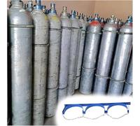 Soporte de pared for cilindros de gas de acero, ideal for hospitales, fábricas y laboratorios.(3 Bottles - L37.4 in)