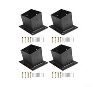 Soporte de pared inclinado para pérgola de techo para postes de 4 x 4 | Herrajes de acero para cenador de montaje en pared con tornillos, soportes de porche inclinados unidireccionales
