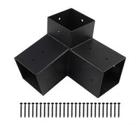 Soporte de pared inclinado para pérgola de techo para postes de 4 x 4 pulgadas, accesorios de montaje de acero con tornillos para estructuras de porche, patio, jardín, kit de soporte para exteriores