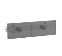 Soporte de pared Kimex 031-3232K1 para 2 pantallas 32″ VESA 75x75/100x100 inclinación rotación gris y negro