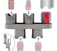 Soporte de pared para accesorios y accesorios sin taladro, compatible con aspiradoras inalámbricas Dyson V15 V12 V11 V10 V8 V7 Outsize Gen5 G5 - Organizador de accesorios de estación de acoplamiento