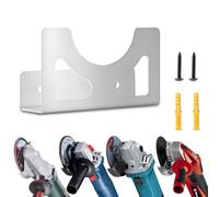 Soporte de pared para amoladora angular Premium en acero inoxidable soporte de pared 115-125mm apto para muchos fabricantes, Einhell, Makita, Bosch, Dewalt, Flex(incl material de fijación)