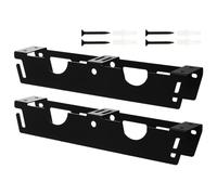 Soporte de pared para amoladora angular, soporte de pared para herramientas eléctricas de 2 ranuras con ganchos de cordón para renovación de casa, taller, banco de trabajo lateral