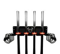 Soporte de Pared para Barras de Pesas Gimnasio 28 mm y 32 mm - Rack de Acero de Alta Resistencia - Compatible con Barras Estándar y Olímpicas - Diseño Horizonte by Lezoconcept