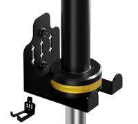 Soporte de pared para barras de pesas, soporte de pared para gimnasio y entrenamiento en casa, organización de fitness multifuncional para el hogar, estudio, sótano y comercial