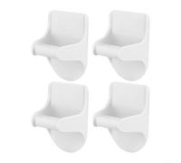 Soporte de pared para botellas de aerosol, paquete de 4, no requiere herramientas, colgador de botellas para gabinete de cocina y baño, soporta hasta 5 libras, color blanco