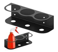 Soporte de pared para botellas de spray, soporte para botellas de spray, soporte para botellas de acero con detalles para la pared, multiusos para el área de trabajo, organizador de herramientas