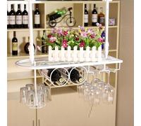 Soporte de pared para botellas de vino, estantes de bar con estantes de vidrio, estante de exhibición para botellas de vino, mini bar de vino para el hogar, comedor, cocina, decoración de cafetería