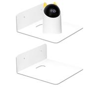 Soporte de pared para cámara, paquete de 2 estantes adhesivos flotantes pequeños, soporte de pared acrílico de 12,5 cm para monitor, cámara de seguridad, router, teléfono, altavoz, proyector, sala de