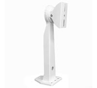 Soporte de pared para cámara, soporte ajustable para cámara de seguridad para exteriores con diseño de doble engranaje, inclinación de 180° para vigilancia CCTV y luces LED, acabado de metal blanco