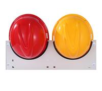 Soporte de Pared para Cascos De Seguridad, Colgador Metálico de 1 A 6 Rejillas Para Cascos de Seguridad para Fábricas, Talleres, Oficinas Y Plantas.(2 Grids)