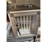 Soporte de pared para casillero de teléfono con cerradura, caja transparente de aleación de aluminio de 12 ranuras para uso en el aula, almacenamiento de examen, solución de almacenamiento de teléfono