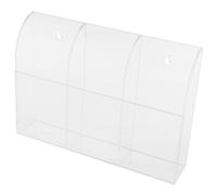 Soporte de pared para control remoto de acrílico transparente (tres compartimentos)
