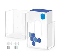 Soporte De Pared Para De Guantes, 2 Piezas Estante Contenedor Acrílico de Toallas de Papel, Soporte Y Porta Pañuelos, Para Cocina Lavadero Taller Sótano Y Jardín