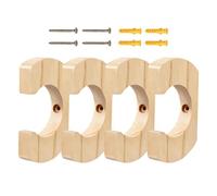 Soporte de Pared para de Kayak de 4 Piezas, Soporte de de Madera para Guardar remos de Kayak, Canoa y de dragón | Soporte de Resistente a los arañazos y Ahorra Espacio para Garaje